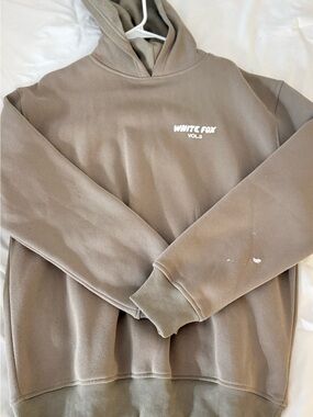 White Fox Boutique Taupe Graphic Hoodie